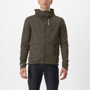 Giacche Castelli TRAIL HOODIE Uomo Verdi | 64591WQBU