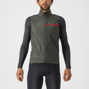 Gilet Castelli SQUADRA STRETCH Uomo Verdi Grigie Scuro | 21078ONBV