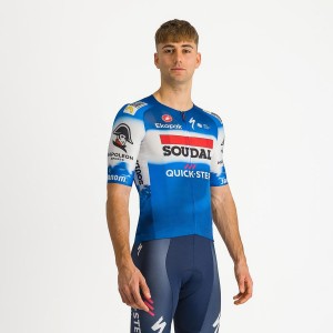 Maglia Castelli AERO RACE 7.0 Uomo Blu Bianche | 86425WIDN