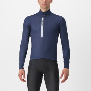 Maglia Castelli ENTRATA THERMAL Uomo Blu Argento Grigie | 41978LAVH