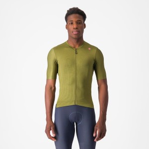 Maglia Castelli ESPRESSO Uomo Verde Oliva Verdi Chiaro | 56371FIDH