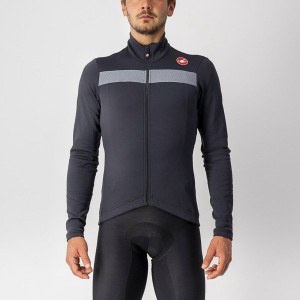 Maglia Castelli PURO 3 FZ Uomo Nere Argento | 18504OBPH