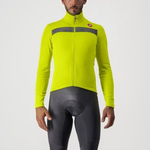 Maglia Castelli PURO 3 FZ Uomo Verdi Chiaro Argento | 27096EUVL