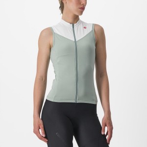 Maglia Castelli SOLARIS SLEEVELESS Donna Verdi Bianche | 78250BSGX