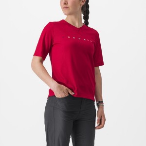 Maglia Castelli TRAIL TECH 2 W TEE Donna Rosse Scuro | 21796YLAX