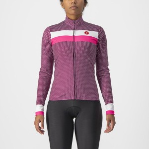 Maglia Castelli VOLARE LS Donna Bianche Rosa | 52489EDSF