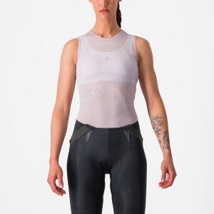 Strato Di Base Castelli PRO MESH W SLEEVELESS Donna Viola Bianche | 09612DKCN