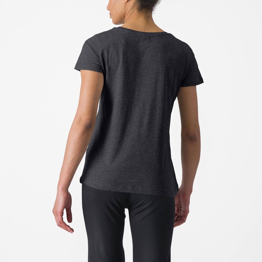 Casual Castelli CASTELLI CLASSICO W TEE Donna Nere | 03957LAGB