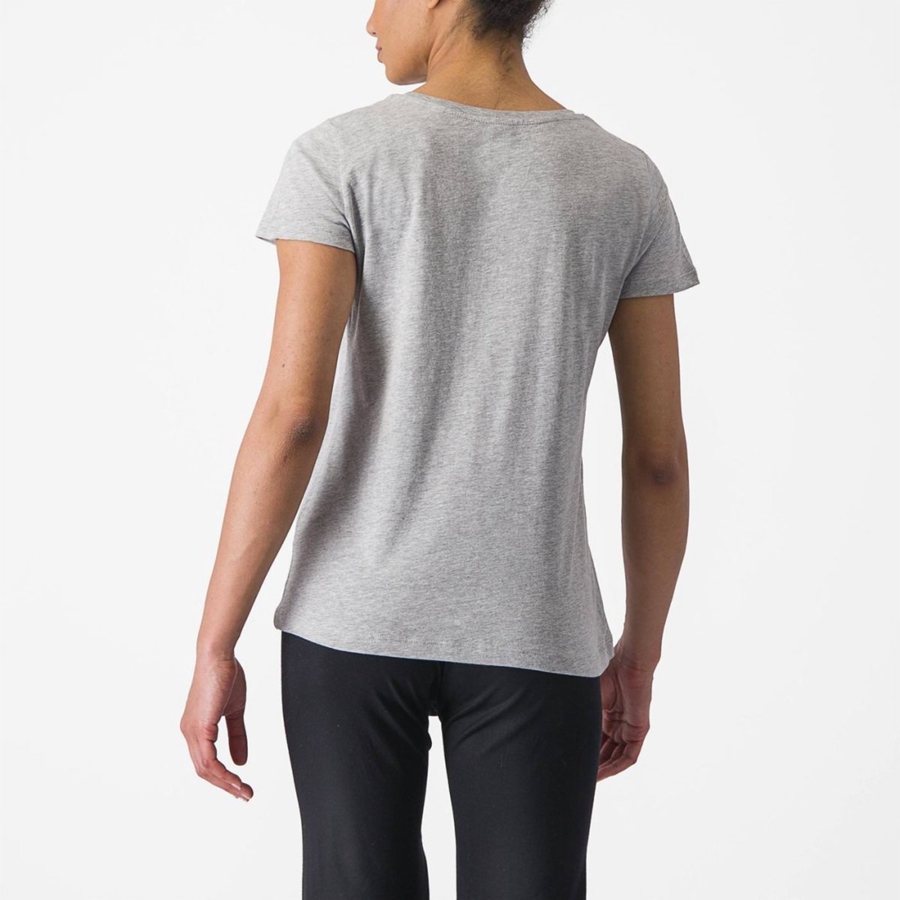 Casual Castelli CASTELLI CLASSICO W TEE Donna Grigie Chiaro | 34159GQUO