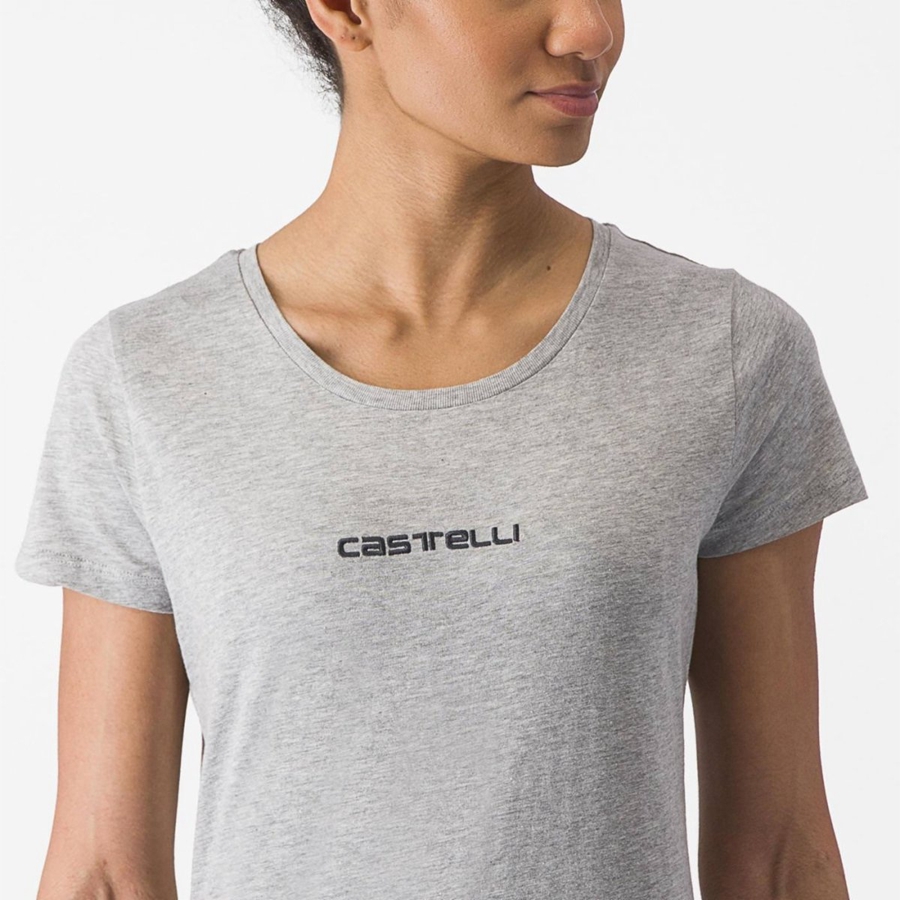 Casual Castelli CASTELLI CLASSICO W TEE Donna Grigie Chiaro | 34159GQUO