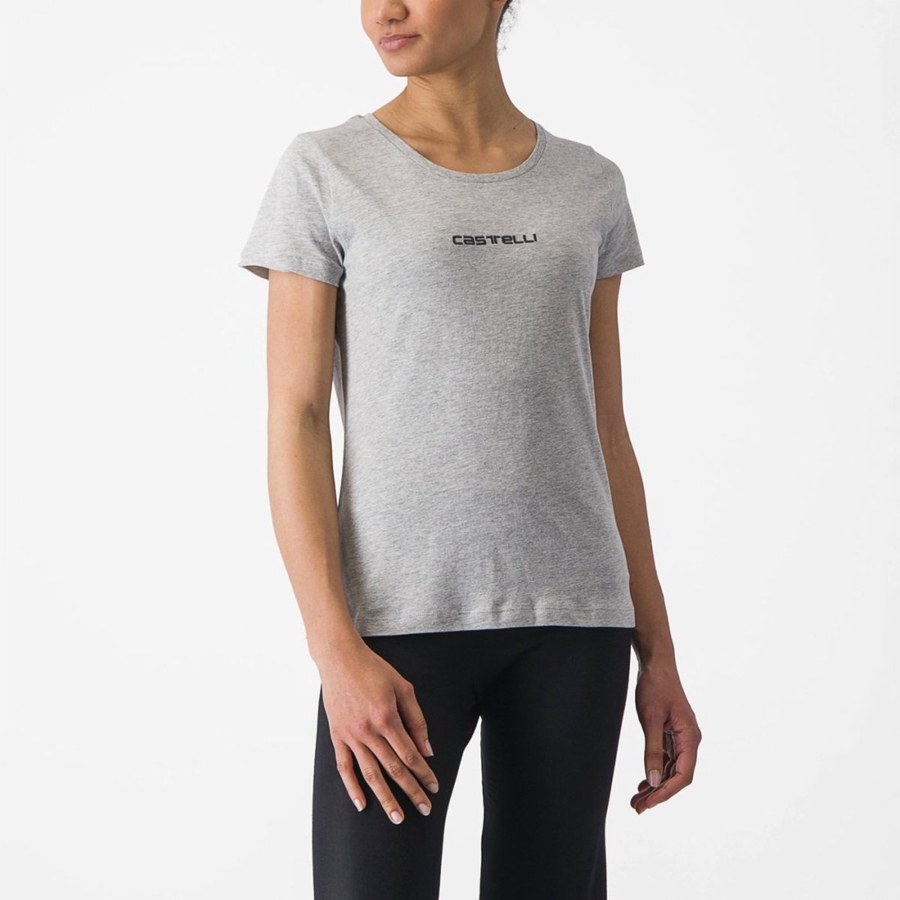 Casual Castelli CASTELLI CLASSICO W TEE Donna Grigie Chiaro | 34159GQUO