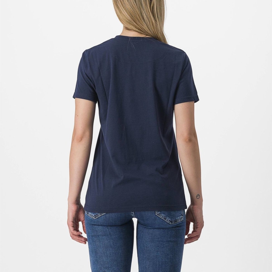 Casual Castelli PEDALARE TEE Donna Blu | 67325LHME