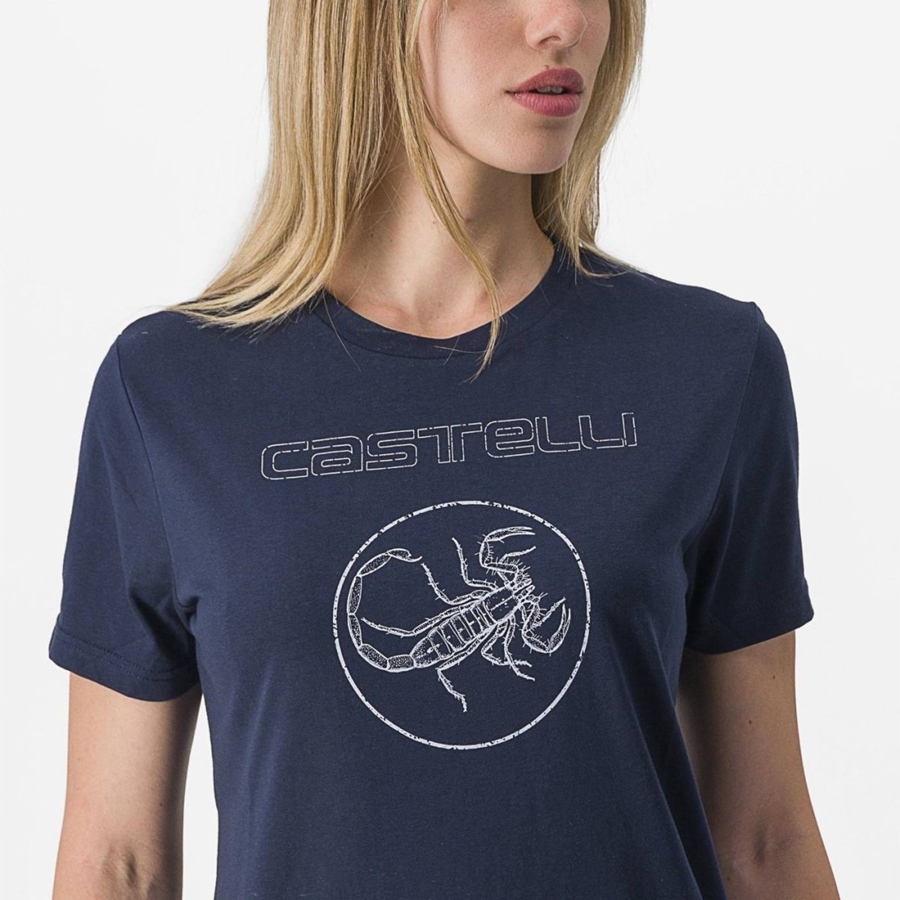 Casual Castelli PEDALARE TEE Donna Blu | 67325LHME