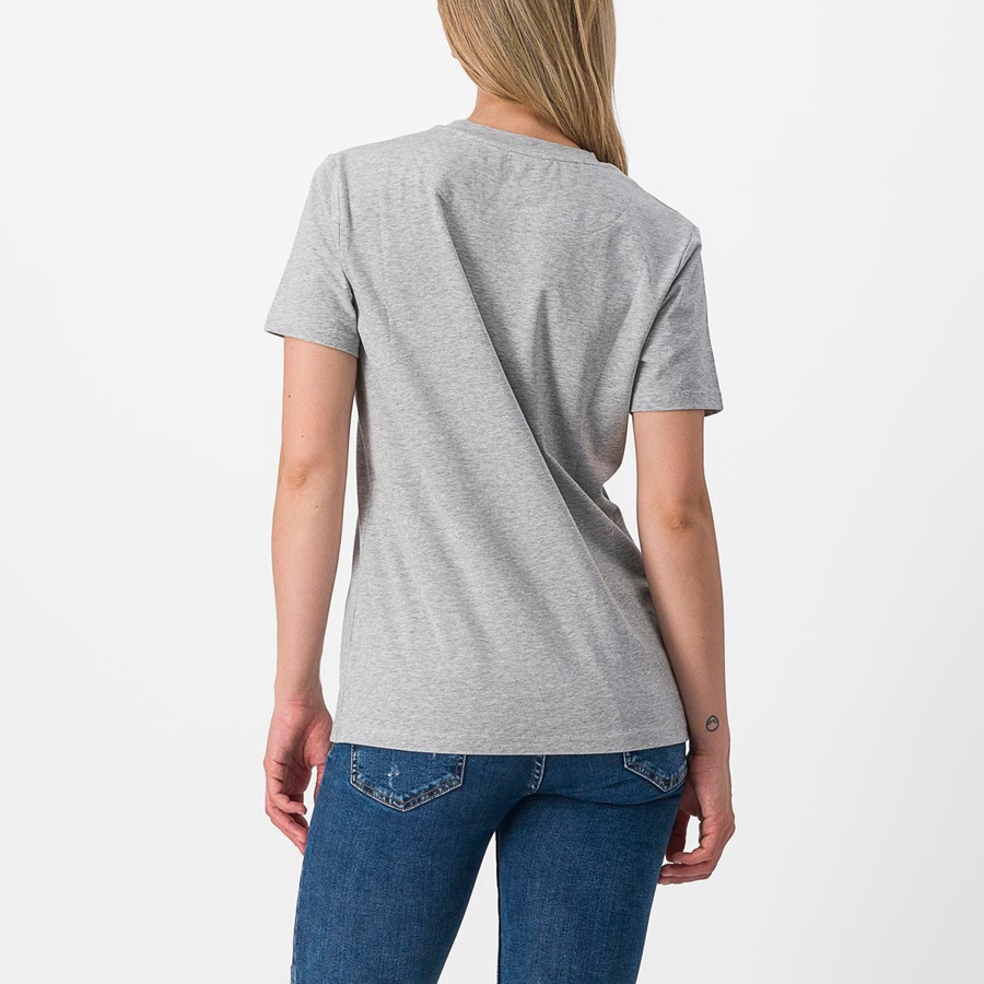 Casual Castelli PEDALARE TEE Donna Khaki Grigie | 98251NZUG