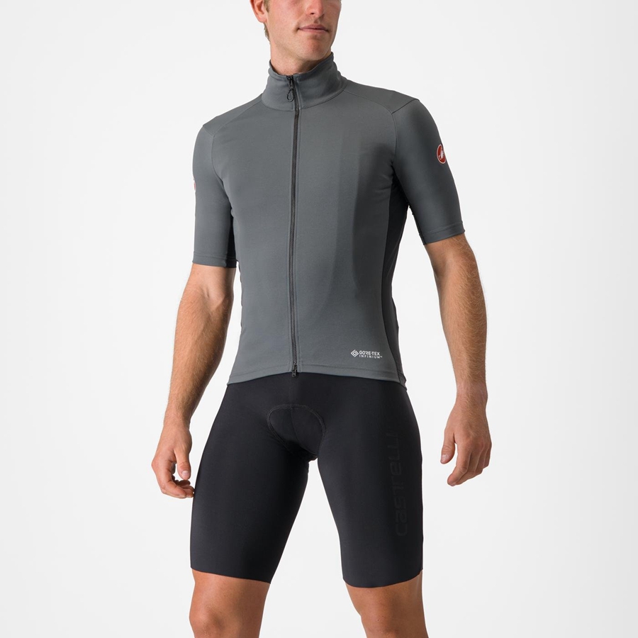 Giacche Castelli PERFETTO RoS 2 WIND Uomo Grigie | 72569LTDI