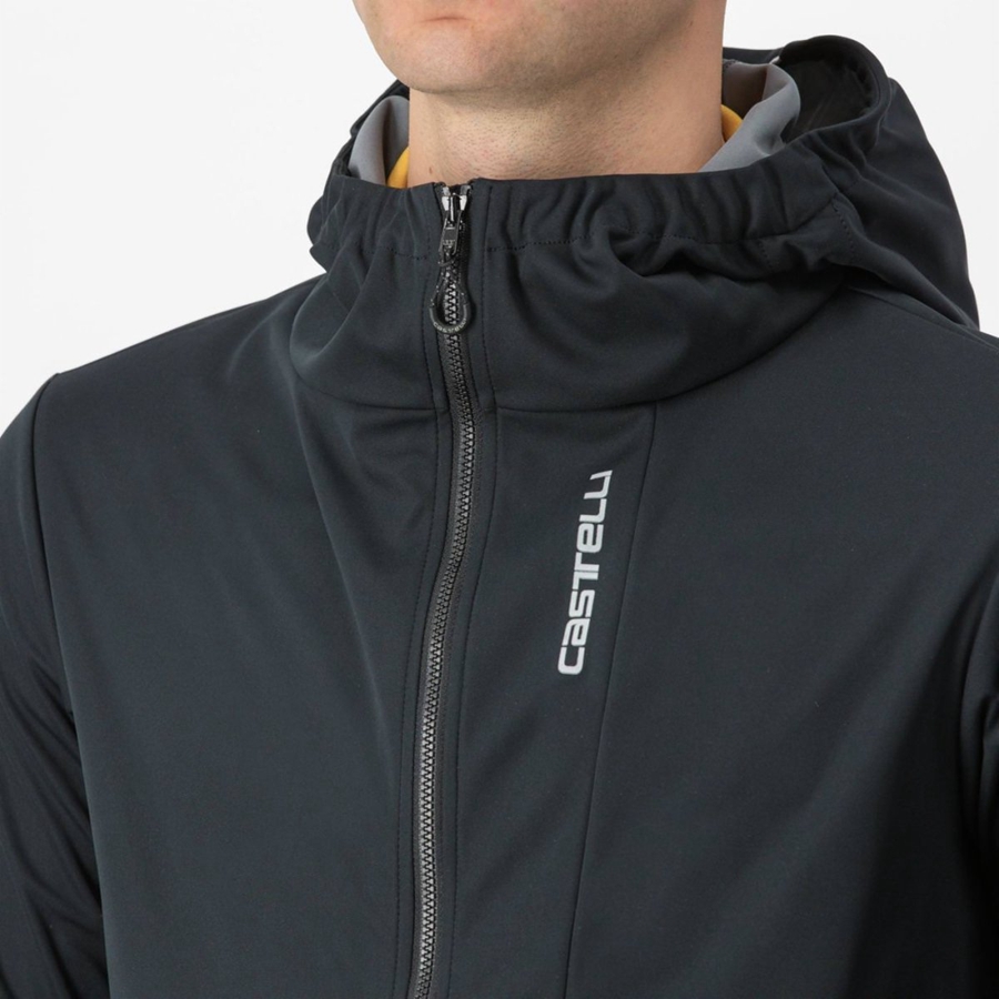 Giacche Castelli TRAIL HOODIE Uomo Nere | 98065ARUW