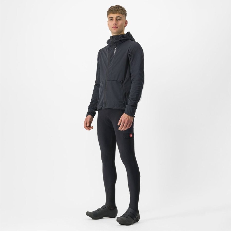 Giacche Castelli TRAIL HOODIE Uomo Nere | 98065ARUW