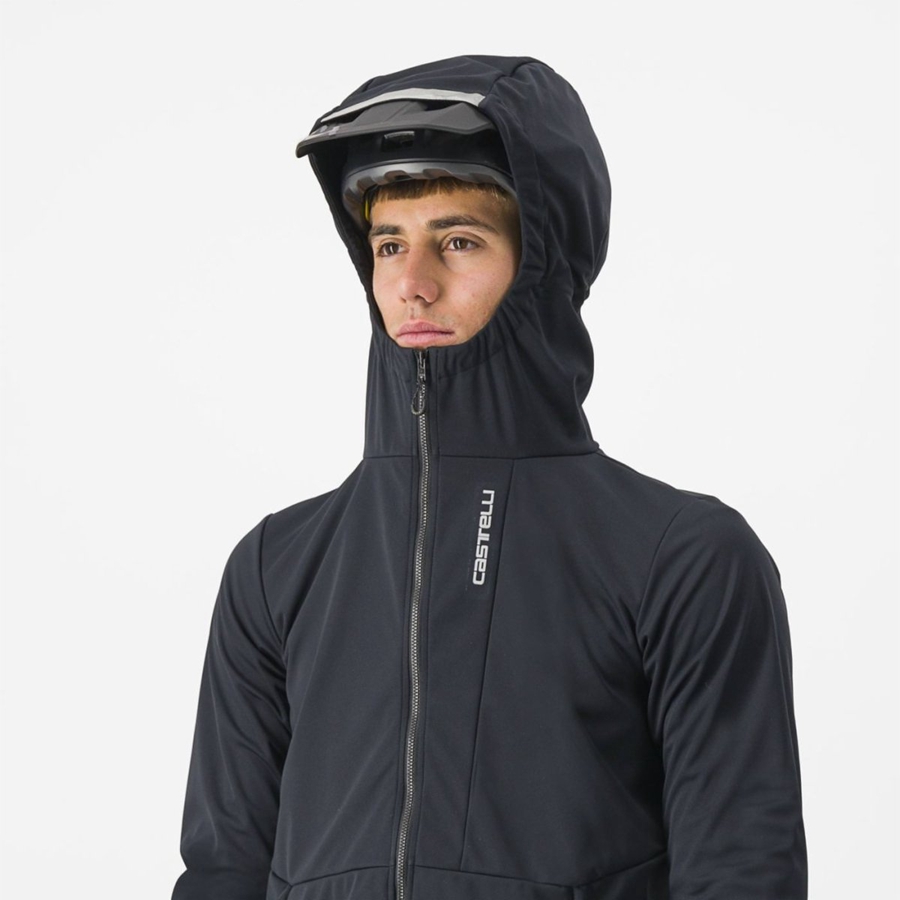 Giacche Castelli TRAIL HOODIE Uomo Nere | 98065ARUW