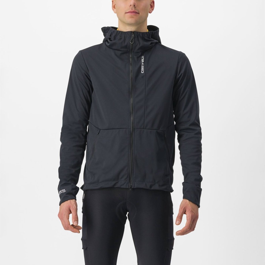 Giacche Castelli TRAIL HOODIE Uomo Nere | 98065ARUW