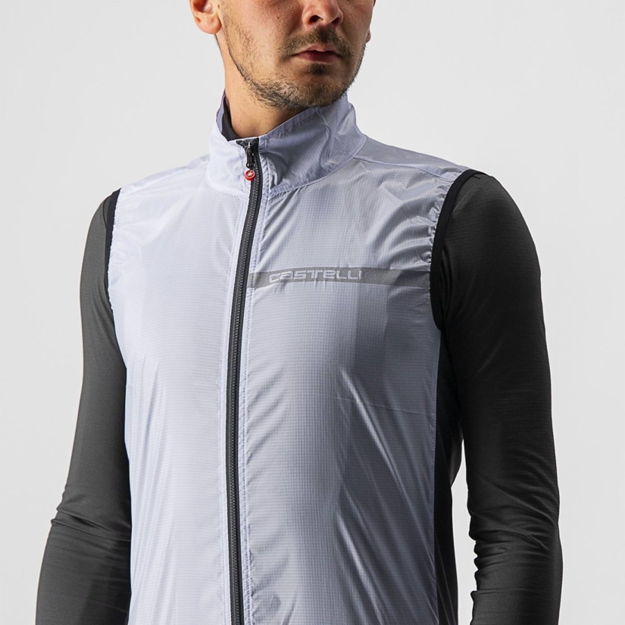 Gilet Castelli SQUADRA STRETCH Uomo Argento Grigie Grigie Scuro | 09165FLOQ