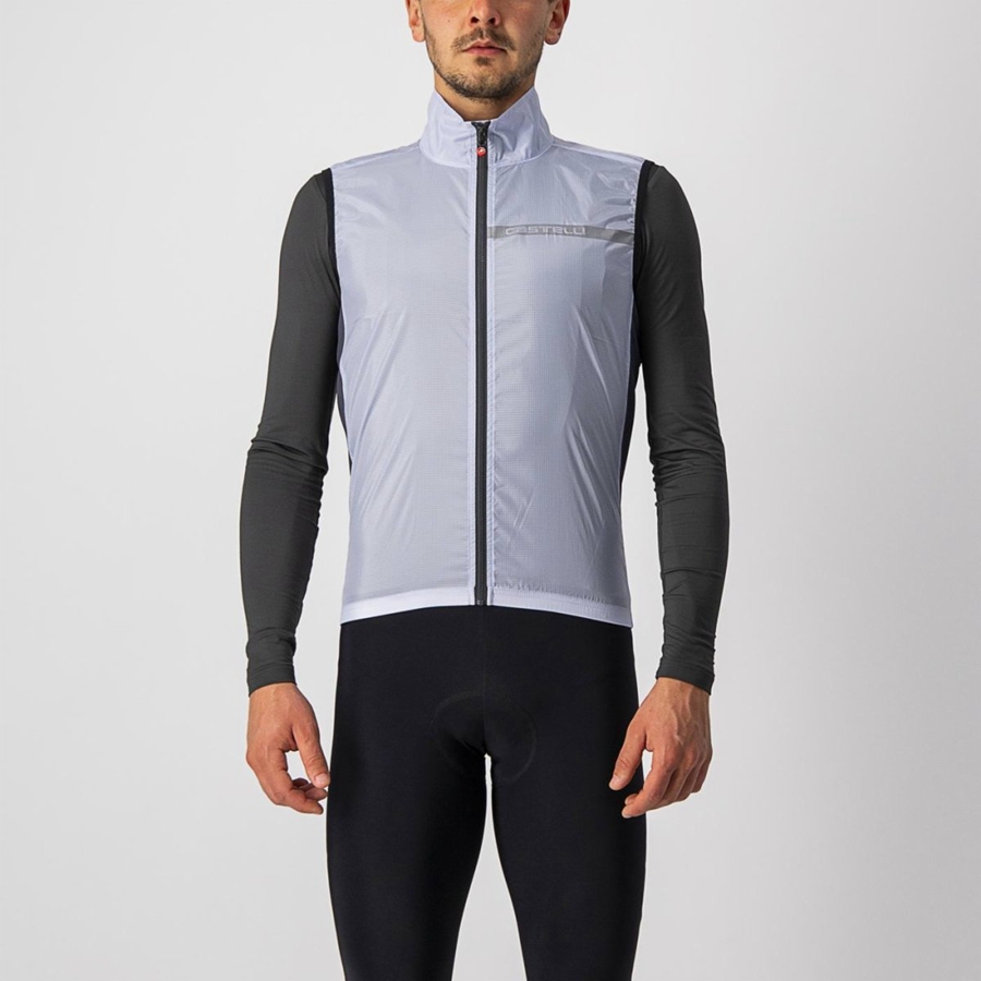 Gilet Castelli SQUADRA STRETCH Uomo Argento Grigie Grigie Scuro | 09165FLOQ