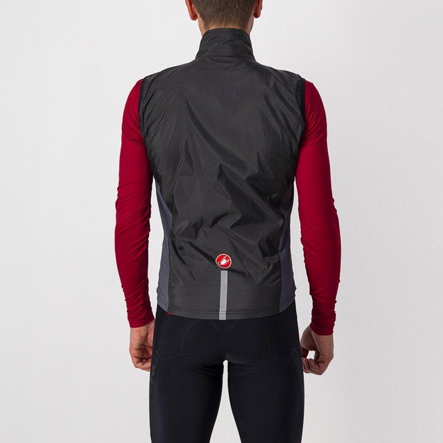 Gilet Castelli SQUADRA STRETCH Uomo Nere Grigie Scuro | 78914TQYX