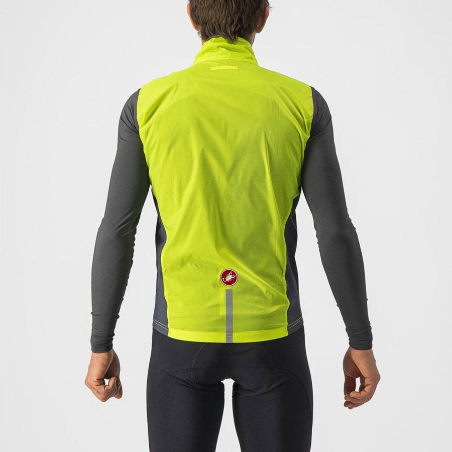 Gilet Castelli SQUADRA STRETCH Uomo Verdi Chiaro Grigie Scuro | 90518XNWD