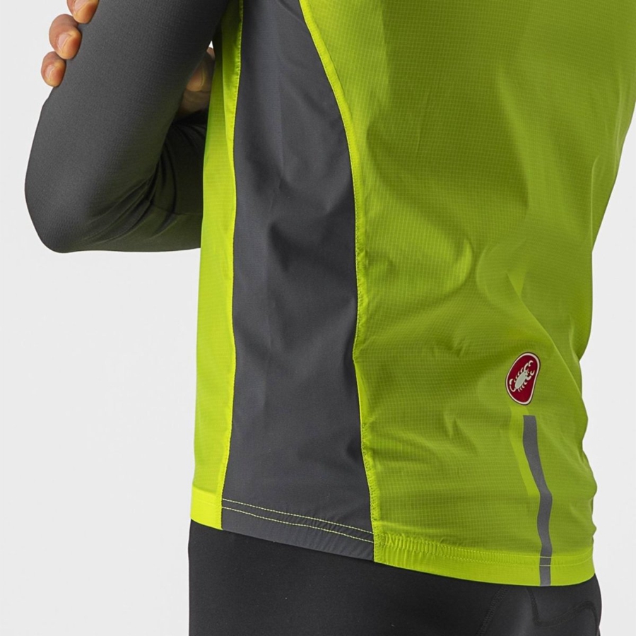 Gilet Castelli SQUADRA STRETCH Uomo Verdi Chiaro Grigie Scuro | 90518XNWD