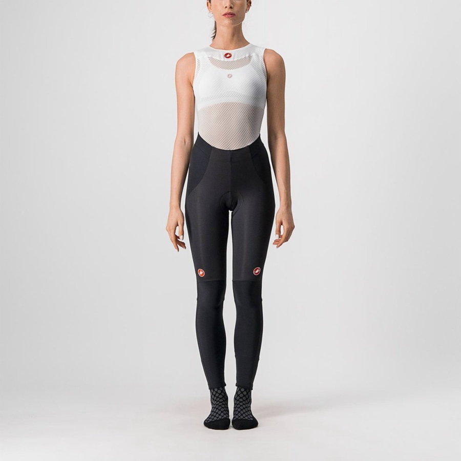 Leggings Castelli SORPASSO RoS W Donna Nere Argento | 35624RLCA