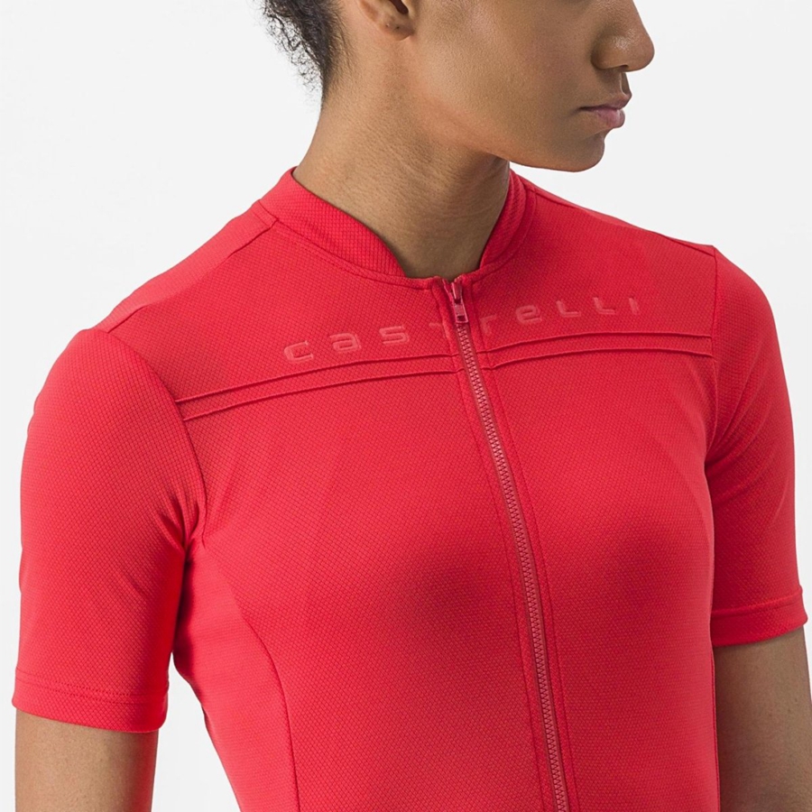 Maglia Castelli ANIMA 4 Donna Rosse | 42971AQNZ