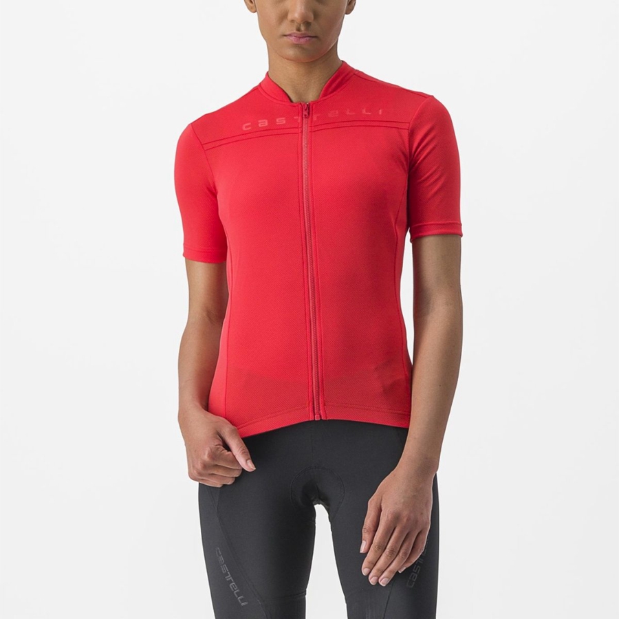 Maglia Castelli ANIMA 4 Donna Rosse | 42971AQNZ