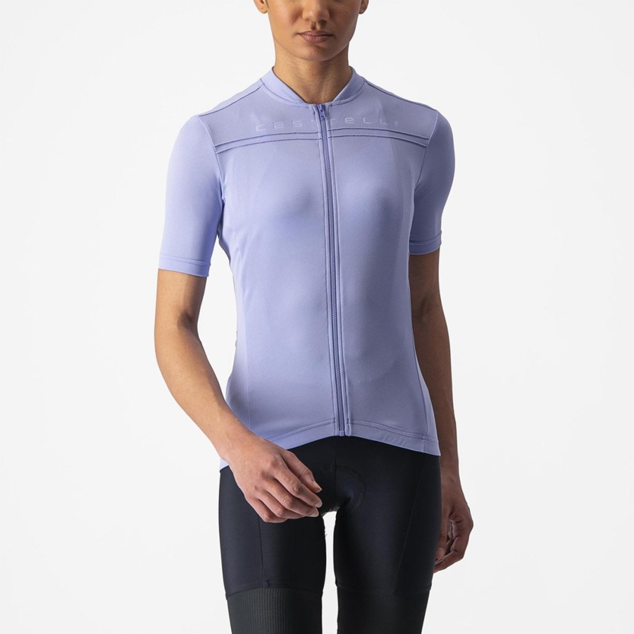 Maglia Castelli ANIMA 4 Donna Viola Bianche | 04689NVJY