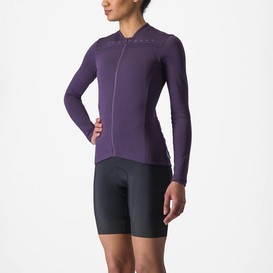 Maglia Castelli ANIMA 4 LONG SLEEVE Donna Viola | 83012RFKQ