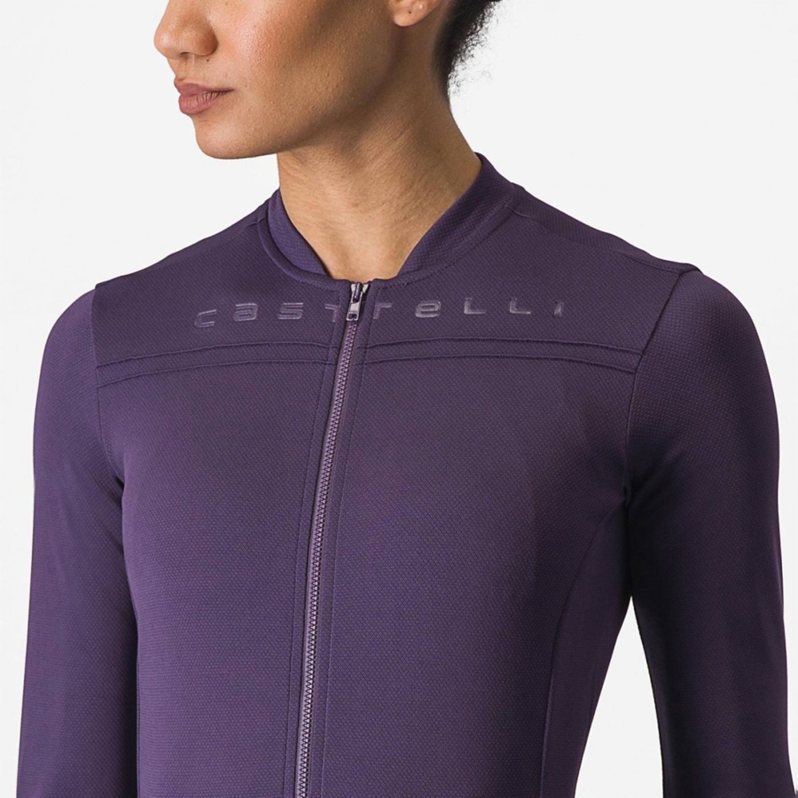 Maglia Castelli ANIMA 4 LONG SLEEVE Donna Viola | 83012RFKQ