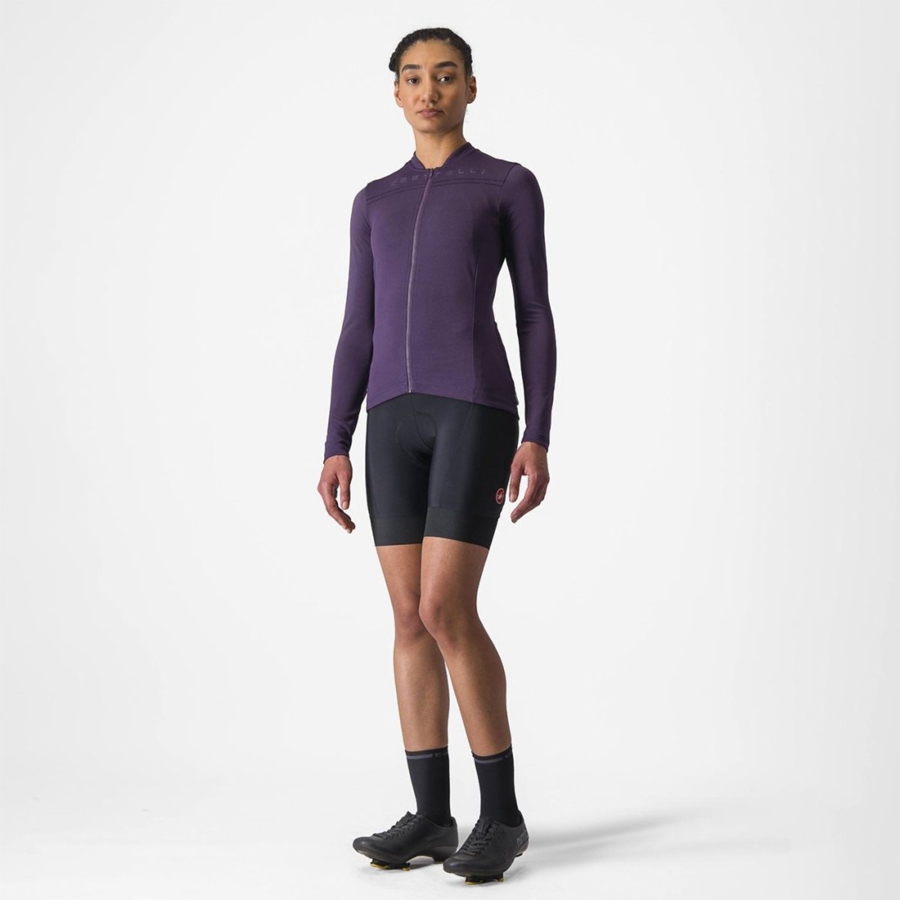 Maglia Castelli ANIMA 4 LONG SLEEVE Donna Viola | 83012RFKQ