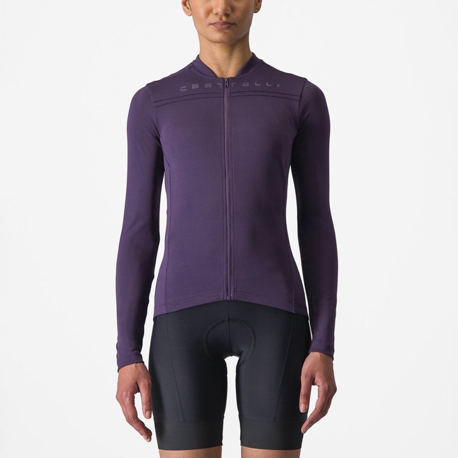 Maglia Castelli ANIMA 4 LONG SLEEVE Donna Viola | 83012RFKQ