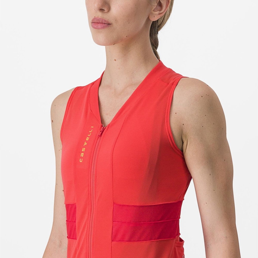 Maglia Castelli ANIMA 4 SLEEVELESS Donna Arancioni | 01643XLYH