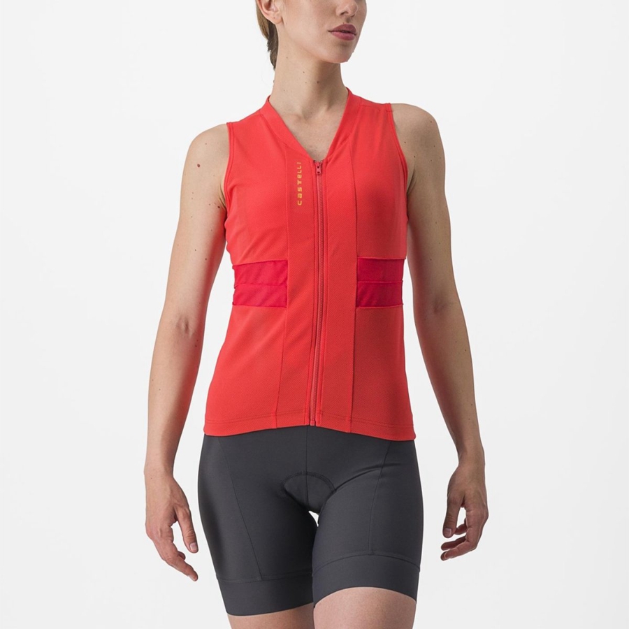 Maglia Castelli ANIMA 4 SLEEVELESS Donna Arancioni | 01643XLYH