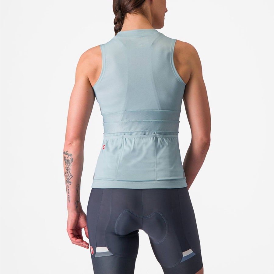 Maglia Castelli ANIMA 4 SLEEVELESS Donna Blu Grigie Scuro Blu | 26791NUHT