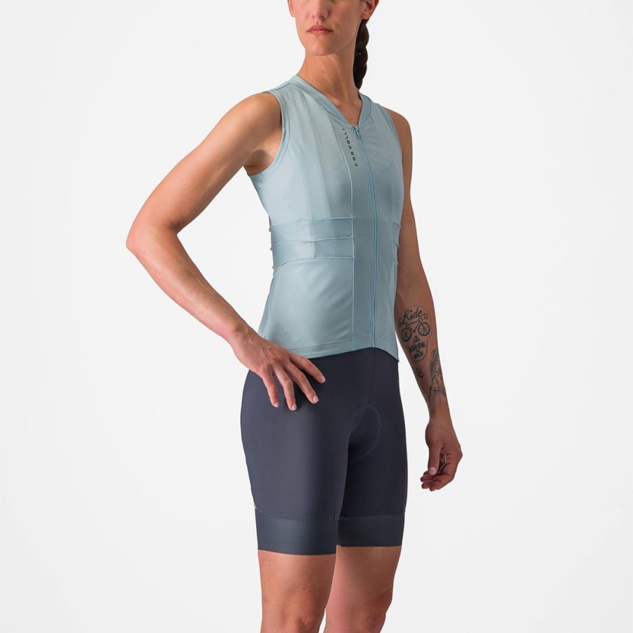 Maglia Castelli ANIMA 4 SLEEVELESS Donna Blu Grigie Scuro Blu | 26791NUHT