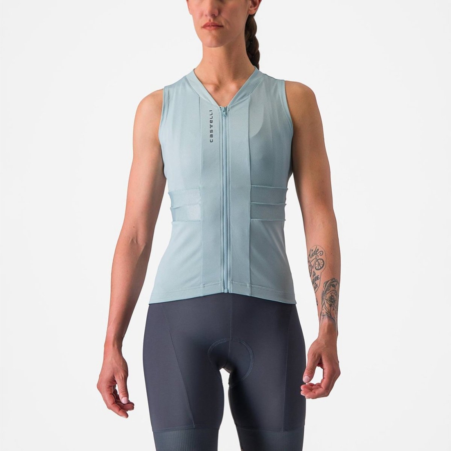 Maglia Castelli ANIMA 4 SLEEVELESS Donna Blu Grigie Scuro Blu | 26791NUHT