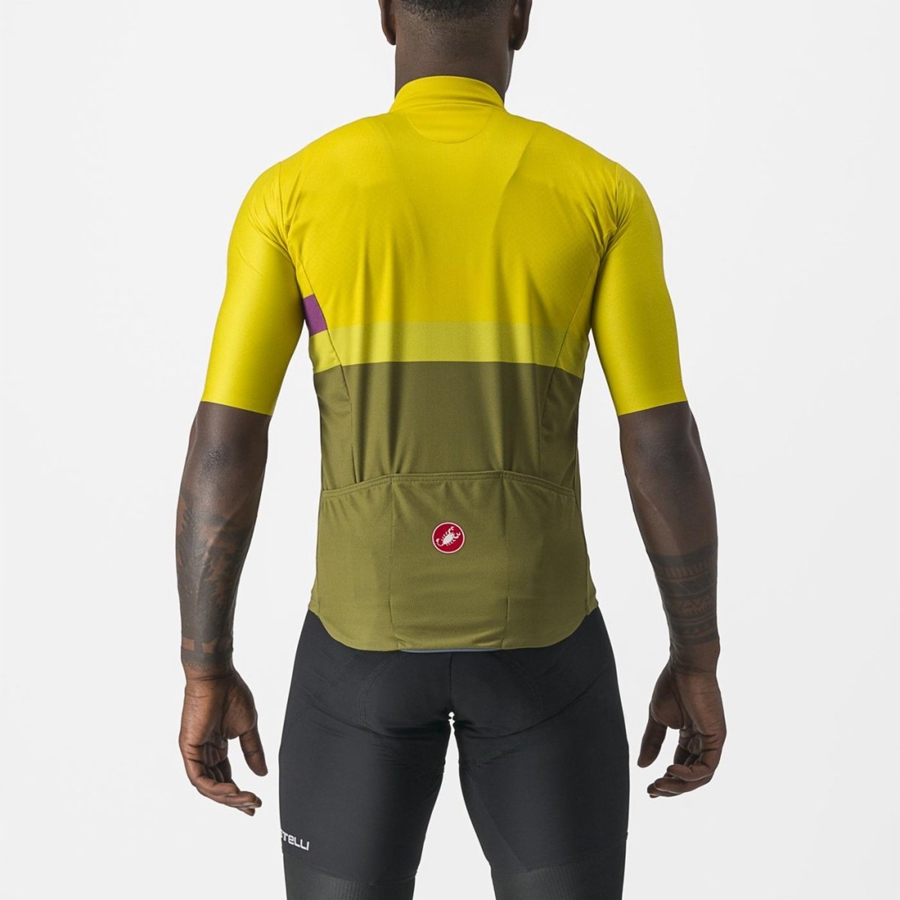 Maglia Castelli A BLOCCO Uomo Verdi | 80712UFGC