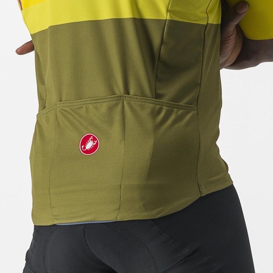 Maglia Castelli A BLOCCO Uomo Verdi | 80712UFGC