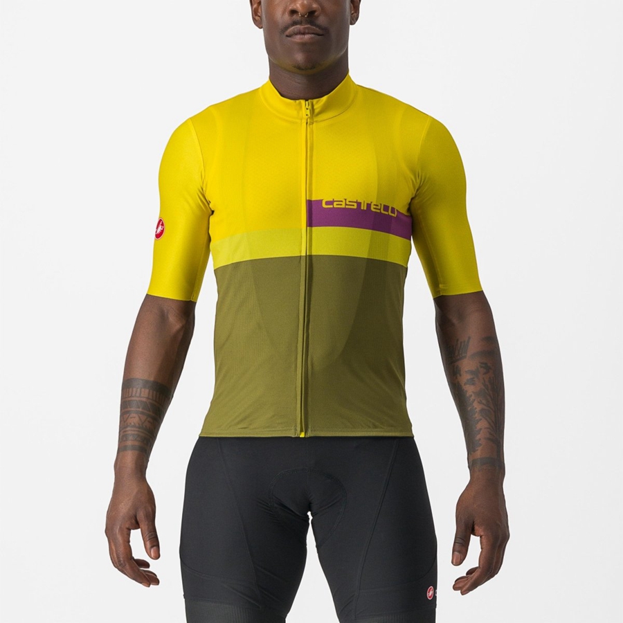 Maglia Castelli A BLOCCO Uomo Verdi | 80712UFGC