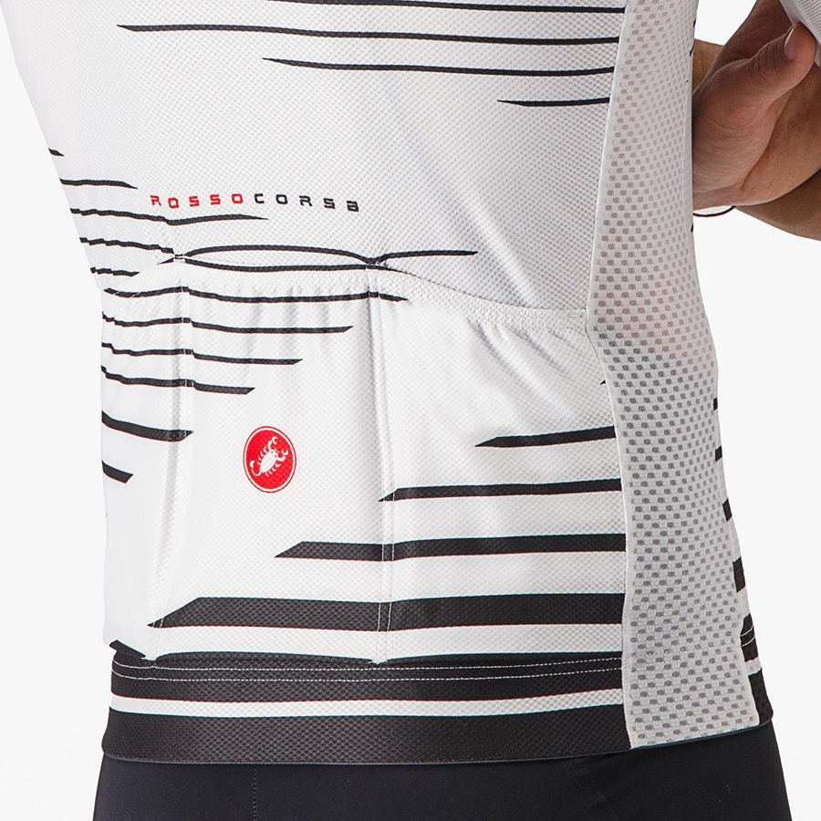 Maglia Castelli CLIMBER'S 4.0 Uomo Bianche Nere | 02695AFZL