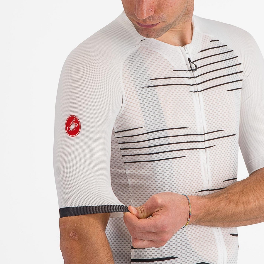 Maglia Castelli CLIMBER'S 4.0 Uomo Bianche Nere | 02695AFZL