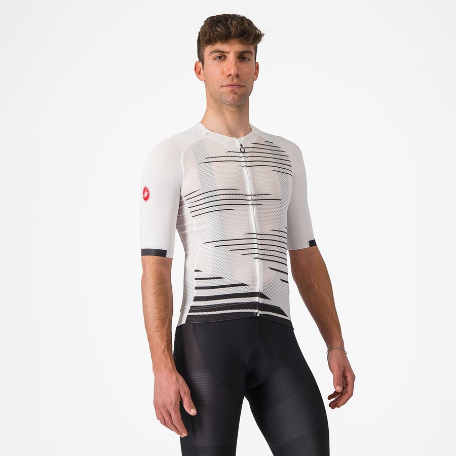 Maglia Castelli CLIMBER\'S 4.0 Uomo Bianche Nere | 02695AFZL