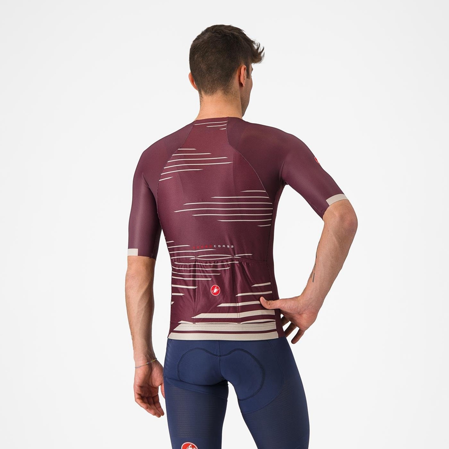 Maglia Castelli CLIMBER'S 4.0 Uomo Bordeaux Profondo Argento | 65781YLFU