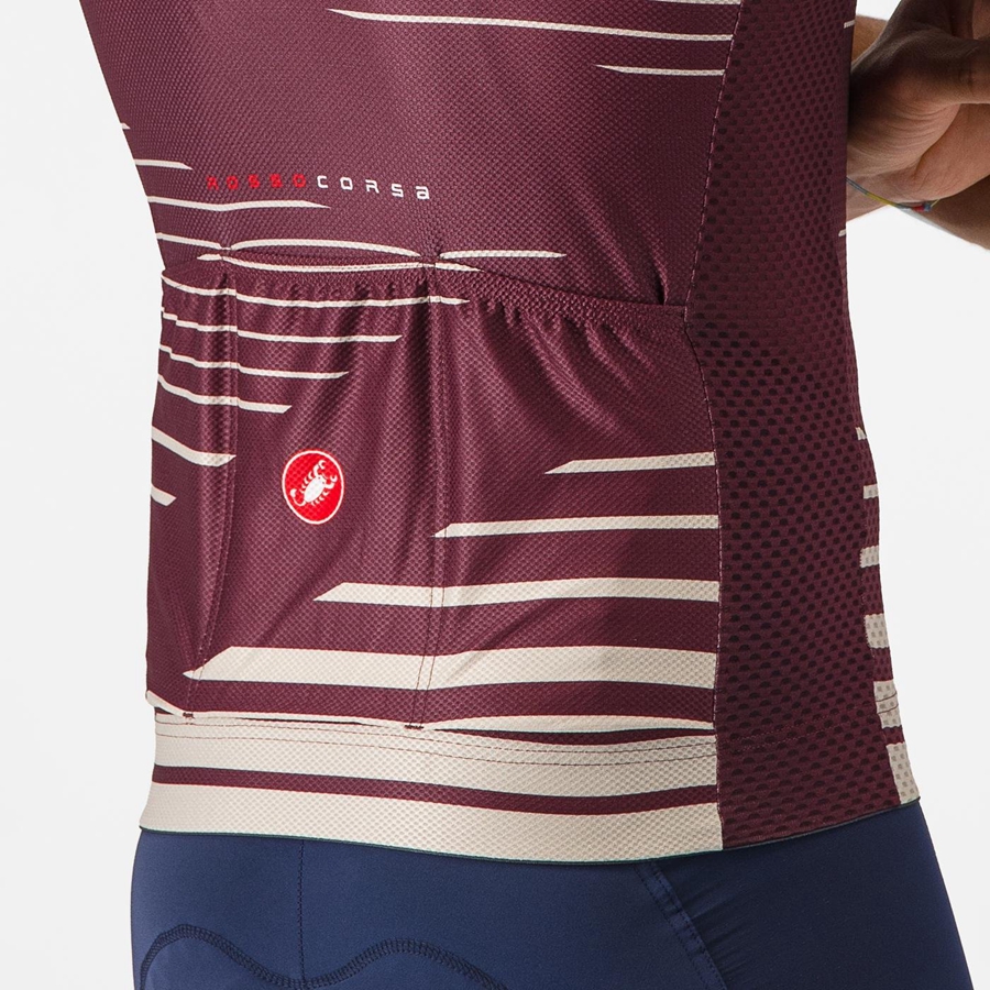 Maglia Castelli CLIMBER'S 4.0 Uomo Bordeaux Profondo Argento | 65781YLFU