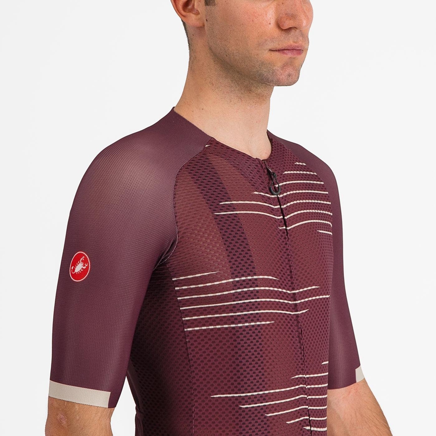 Maglia Castelli CLIMBER'S 4.0 Uomo Bordeaux Profondo Argento | 65781YLFU